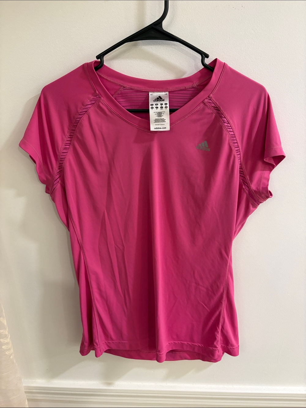 adidas Women’s Hot Pink Short Sleeve Performance Tee